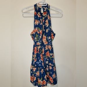 Jaase tropical backless high neck dress size S
